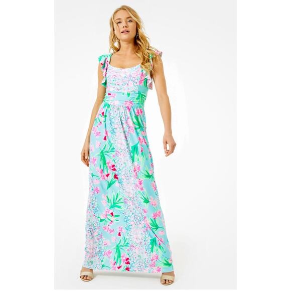 Lilly Pulitzer Dresses & Skirts - NWT Lilly Pulitzer Cristal Maxi Dress Isn't She lovely size XS